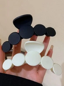 3/1 cái (S) Kẹp tóc bằng nhựa nhẹ, màu cà phê, tròn thanh lịch, kích thước lớn, màu đen, dành cho nữ, phụ kiện tóc phong cách tối giản, đa năng, thích hợp sử dụng hàng ngày, rửa mặt/tóc, trang điểm, kẹp tóc phù hợp với trang phục, kẹp tóc, kẹp tóc, kẹp tóc mùa thu đông, trang phục đi nghỉ cho nữ - Nhiều màu - Xem 5