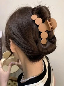 3/1 cái (S) Kẹp tóc bằng nhựa nhẹ, màu cà phê, tròn thanh lịch, kích thước lớn, màu đen, dành cho nữ, phụ kiện tóc phong cách tối giản, đa năng, thích hợp sử dụng hàng ngày, rửa mặt/tóc, trang điểm, kẹp tóc phù hợp với trang phục, kẹp tóc, kẹp tóc, kẹp tóc mùa thu đông, trang phục đi nghỉ cho nữ - Nhiều màu - Xem 3