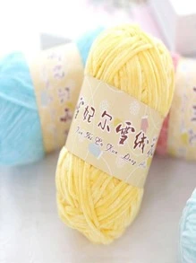 DUWEN 2mm Chenille Yarn Edelweiss No. 2 DIY Hand-Knitted For Baby Doll Sweater