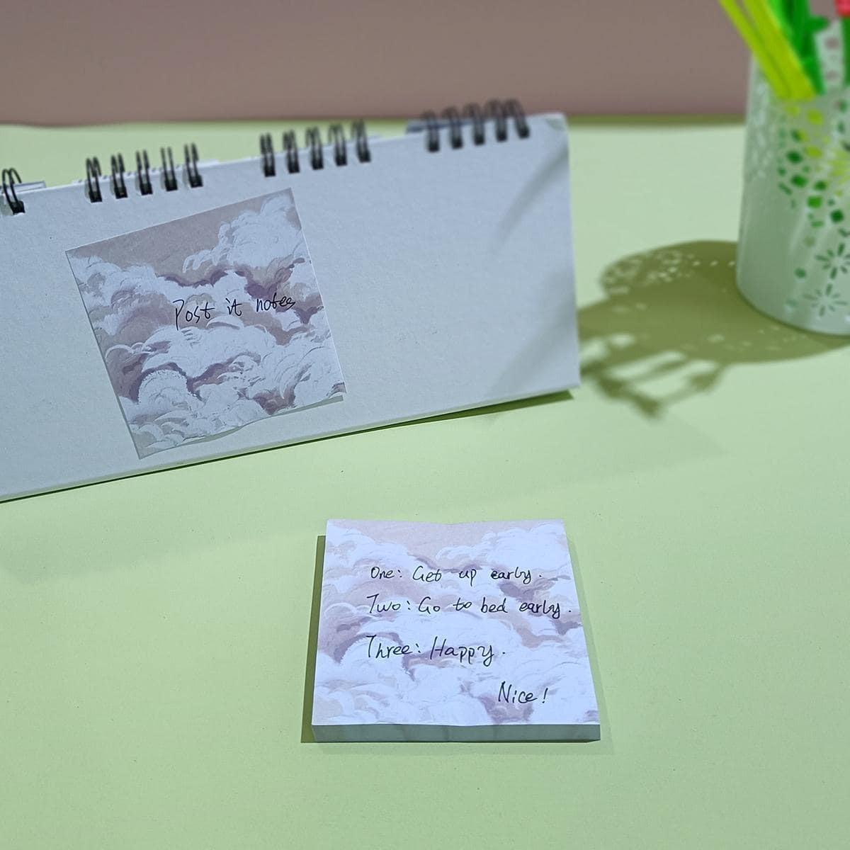1pc Graphic Pattern Sticky Note, Modern Portable Sticky Note For ...