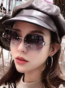 1 副女士有色镜片无框波西米亚风时尚眼镜优雅色调海滩配饰适合夏季海滩度假、户外、旅行