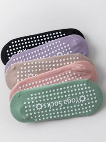 Sports Outdoor 5 Pairs Women's Padded Cushioned Non-Slip Anti-Slip Grips Yoga Pilates Ballet   Socks