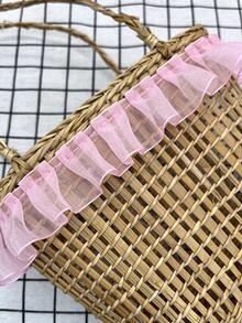 1 chiếc đồng bằng vải ren tự làm - Hồng - Xem 2