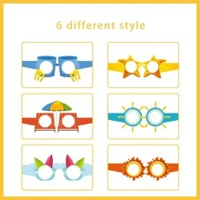 1set Sun & Starfish Design Party Glasses - Blue - View 1