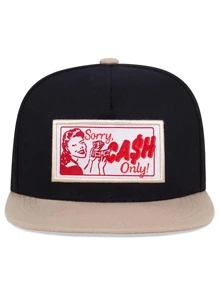 1pc Men Letter Embroidered Fashion Hip-Hop Cap For Daily Life - Black - View 2