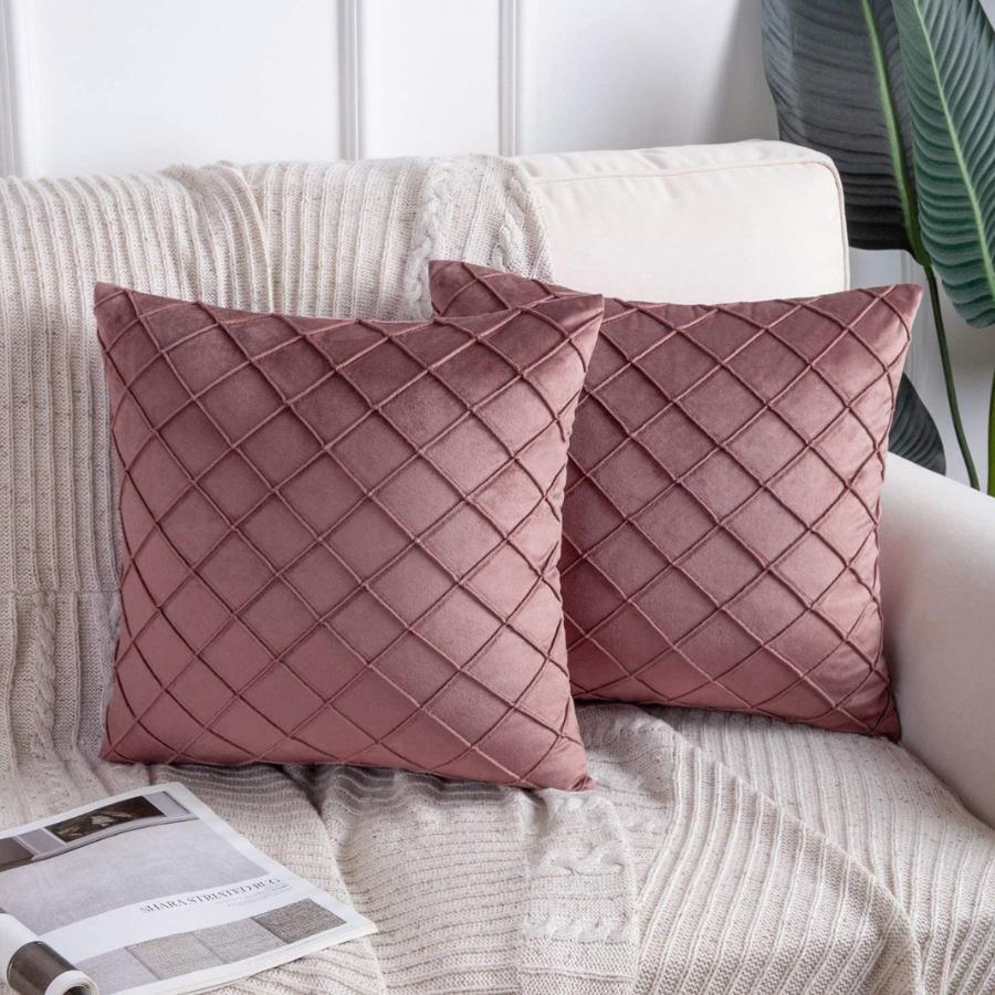 1入組素色坐墊套不附帶內芯 - 藕粉色 - 查看 1