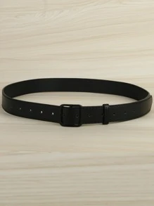 1pc Men's Square PU Fashionable Buckle Belt, Simple Casual Leather Beltcasual, Business, Boyfriend Husband Father Dad Men Gift, Daily Wear, Fashion, Teen, Outdoor, Vacation, Athletic, Travel, Street, Boho, Vintage