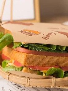 Bộ 50 Hoạt Hình Đồ Họa Bánh Sandwich Giấy Gói Nồi Chiên Không Dầu Air Fryer Bếp Nồi Chiên Không Dầu Air Fryer Lót Nồi Chiên Không Dầu Air Fryer Giấy Airfryer Air Frier - màu nâu - Xem 3
