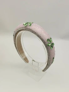 1pc Women Rhinestone Flower & Bead Decor Glamorous Headband For Daily Life - Multicolor - View 4