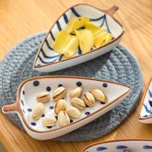 1入組陶瓷醬汁盤，現代葉形家用醬汁盤 - 彩色 - 查看 3