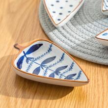 1入組陶瓷醬汁盤，現代葉形家用醬汁盤 - 彩色 - 查看 5