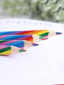 4支混合彩色鉛筆，現代便攜式學生鉛筆 - 彩色 - 查看 5