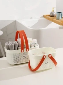 1 pieza Cesta de almacenamiento de silicona lavandería minimalista con abertura para casa