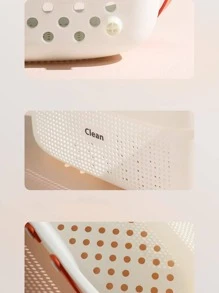 1 pieza Cesta de almacenamiento de silicona lavandería minimalista con abertura para casa