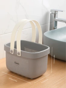 1 pieza Cesta de almacenamiento de silicona lavandería minimalista con abertura para casa