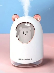 1入組ABS可愛動物裝飾台式霧化補水器適用於家庭 - 白色 - 查看 1