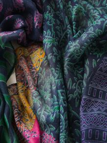 Boho Beach Accessories 1pc Simple Printed Scarf New Women Silk Scarf Spring Summer Sunscreen Beach Towel Warm Neck Wraps Scarf Shawl Accessories Women - Multicolor - View 7