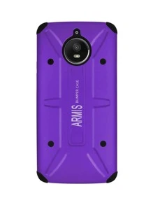 Case Cover For Moto E4 Plus Rugged Use Armor - Purple - View 1