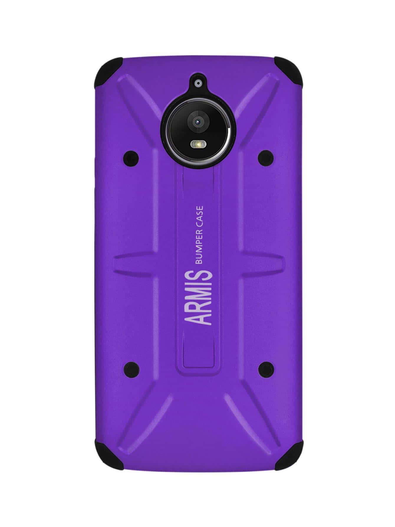 Case Cover For Moto E4 Plus Rugged Use Armor - Purple - View 1