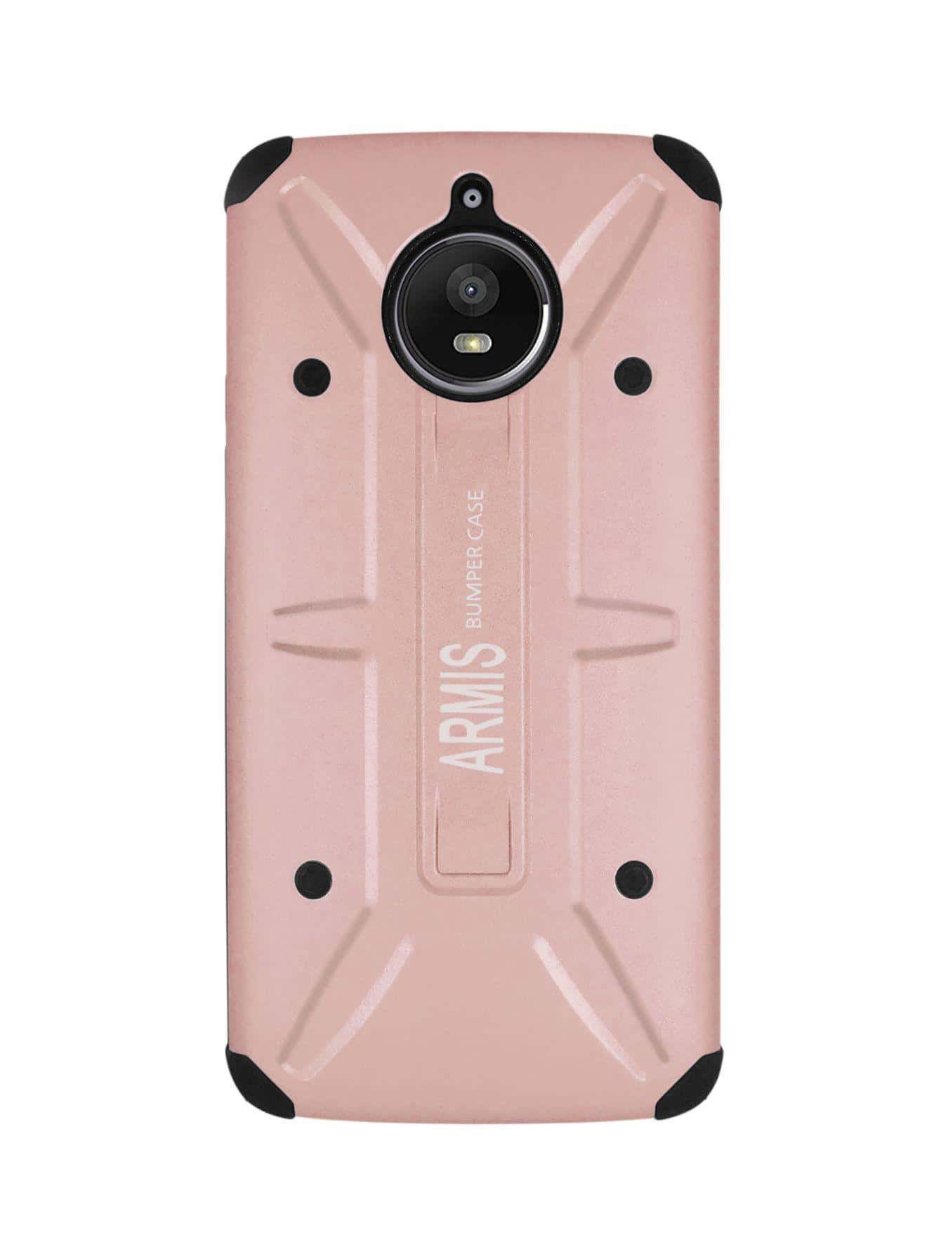 Funda Case Para Moto E4 Plus Uso Rudo Armor - Rosa - Ver 1