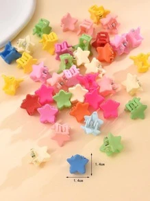 40入組女士星形可愛髮夾適用於頭髮裝飾用品 - 彩色 - 查看 3