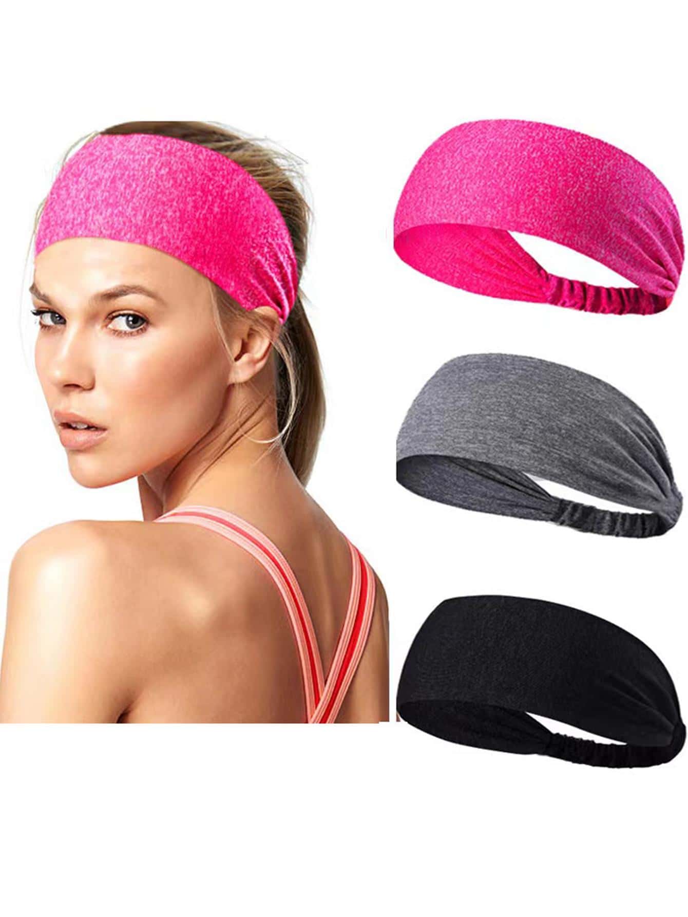 1入組素色沐浴亞克力防汗帶適用於瑜伽 - 彩色 - 查看 1