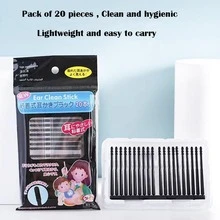 40pcs Plastic Ear Cleaning Tool, Minimalist Solid Color Disposable Ear Cleaning Tool For Home - Black - View 2