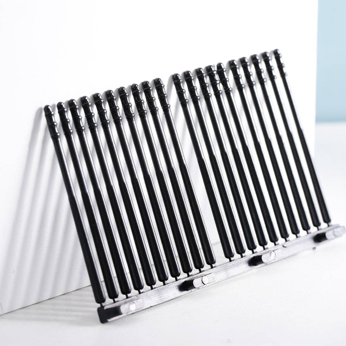 40pcs Plastic Ear Cleaning Tool, Minimalist Solid Color Disposable Ear Cleaning Tool For Home - Black - View 1