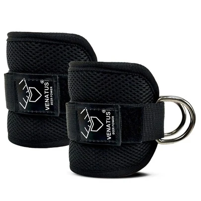 VENATUS Par Grilletes Tobillo Gym Para Polea Doble Argolla- (SAND)