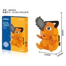 Rompecabezas 3D POCHITA de ChainsawMan - Naranja Coral - Ver 3