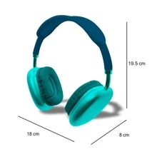 Wireless P9 Bluetooth Headphones - Blue - View 2