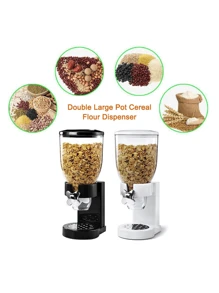 Dispensador de Alimentos Secos Dispensador de Cereales - Negro - Ver 2