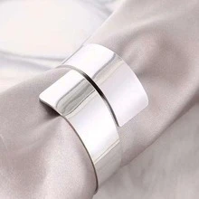 6pcs Stainless Steel Napkin Ring - Silver - View 1