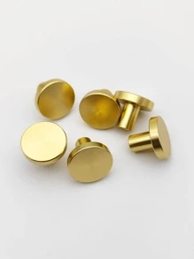 1英寸鋁合金單孔圓形抽屜把手,6入組/套金屬質感鋁型材衣服鉤門把手 - 查看 2