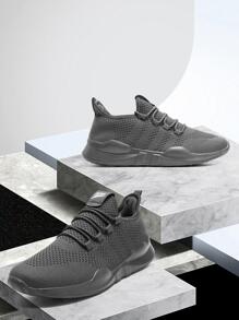 男士運動鞋 - 一腳蹬跑步網球運動鞋適合運動健身房室內戶外輕便透氣步行休閒運動鞋訓練鞋 Manfinity Basics