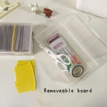 1 hộp đựng văn phòng phẩm trong suốt, hộp đựng văn phòng phẩm di động tối giản cho sinh viên - Trong sáng - Xem 4