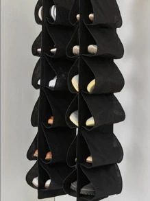 1 Chắc Chắn Treo Giày Túi Bảo Quản Tối Giản Chất Liệu Vải Không Dệt Treo Túi Bảo Quản Cho Gia Đình - màu đen - Xem 4