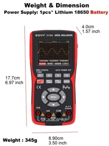 ZOYI Đồng hồ Vạn năng - Đỏ - Xem 8