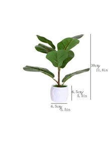 1pc Artificial Potted Plant - Green - View 3