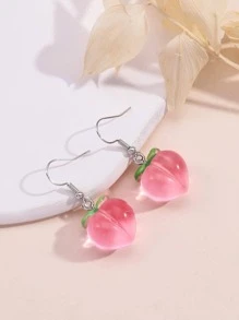 桃色耳墜 - 粉色 - 查看 5