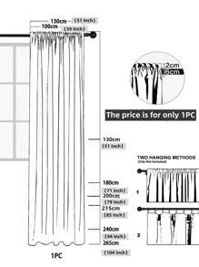 Striped Pattern Single Panel Sheer Curtain, Modern Polyester Light Filtering Privacy Sheer Curtain For Living Room And Bedroom - Multicolor - View 3