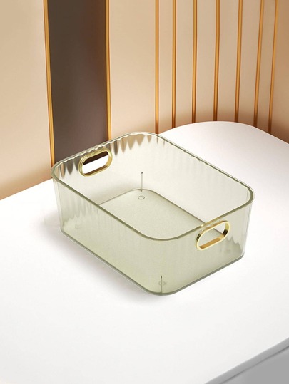 1pc Clear Desk Storage Box