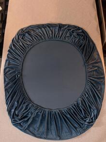 Solid Color Fitted Sheet Set Without Filler - Dusty Blue - View 3