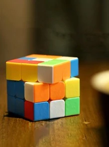 1pc Magic Cube Design Puzzle, Plastic Creative Magic Cube For Children - Multicolor - View 3