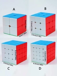 1pc Magic Cube Design Puzzle, Plastic Creative Magic Cube For Children - Multicolor - View 5