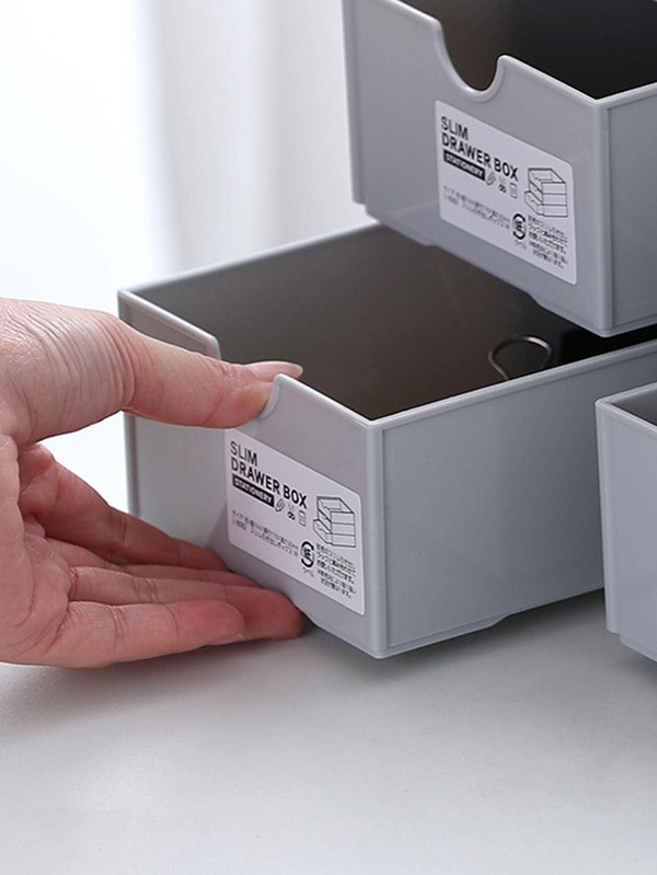 1pc PP Grey Storage Box SHEIN USA