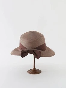 1 Phụ Nữ Nơ Trang Trí Thoải Mái Thời Trang Bucket Hat Cho Kỳ Nghỉ - màu nâu - Xem 5