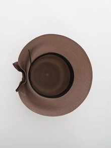1 Phụ Nữ Nơ Trang Trí Thoải Mái Thời Trang Bucket Hat Cho Kỳ Nghỉ - màu nâu - Xem 4