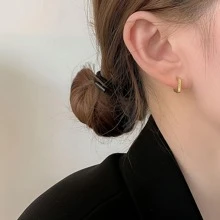 Three Pairs Of Unique And Subtle Style Women's Delicate And Minimalist Earrings Set - Yellow Gold - View 3