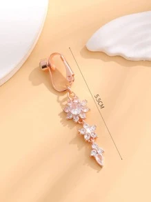 Vòng Bụng Đính Đá Cubic Zirconia Họa Tiết Hoa - Hoa hồng vàng - Xem 3